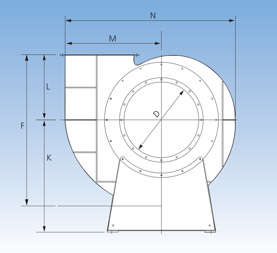JK-50MT Fan Dimension B